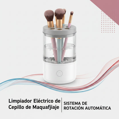 Limpiador Eléctrico de Brochas de Maquillaje – Limpieza Profunda y Rápida