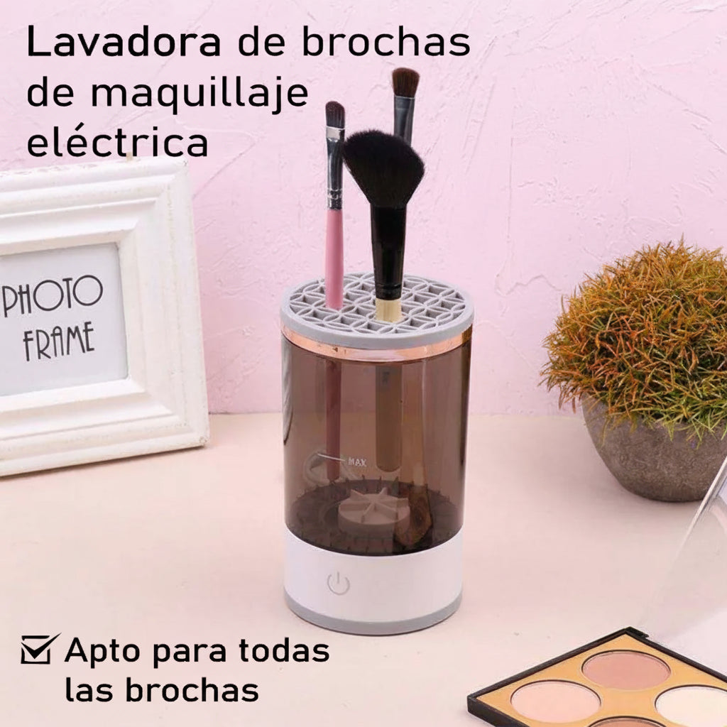 Limpiador Eléctrico de Brochas de Maquillaje – Limpieza Profunda y Rápida