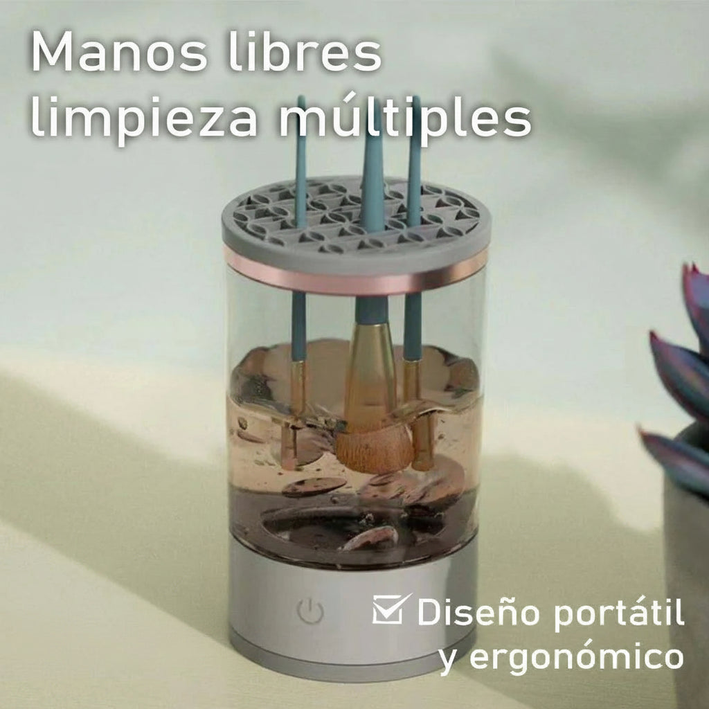 Limpiador Eléctrico de Brochas de Maquillaje – Limpieza Profunda y Rápida